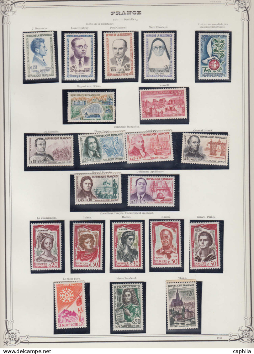 LOT FRANCE - Lots & Collections - Collection de France poste 1945/1965, quasi complet, neufs (**/*) + poste aérienne et 