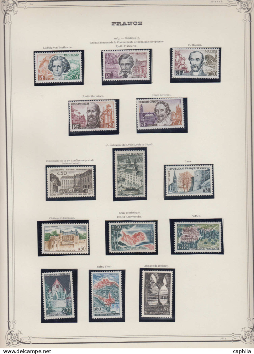 LOT FRANCE - Lots & Collections - Collection de France poste 1945/1965, quasi complet, neufs (**/*) + poste aérienne et 