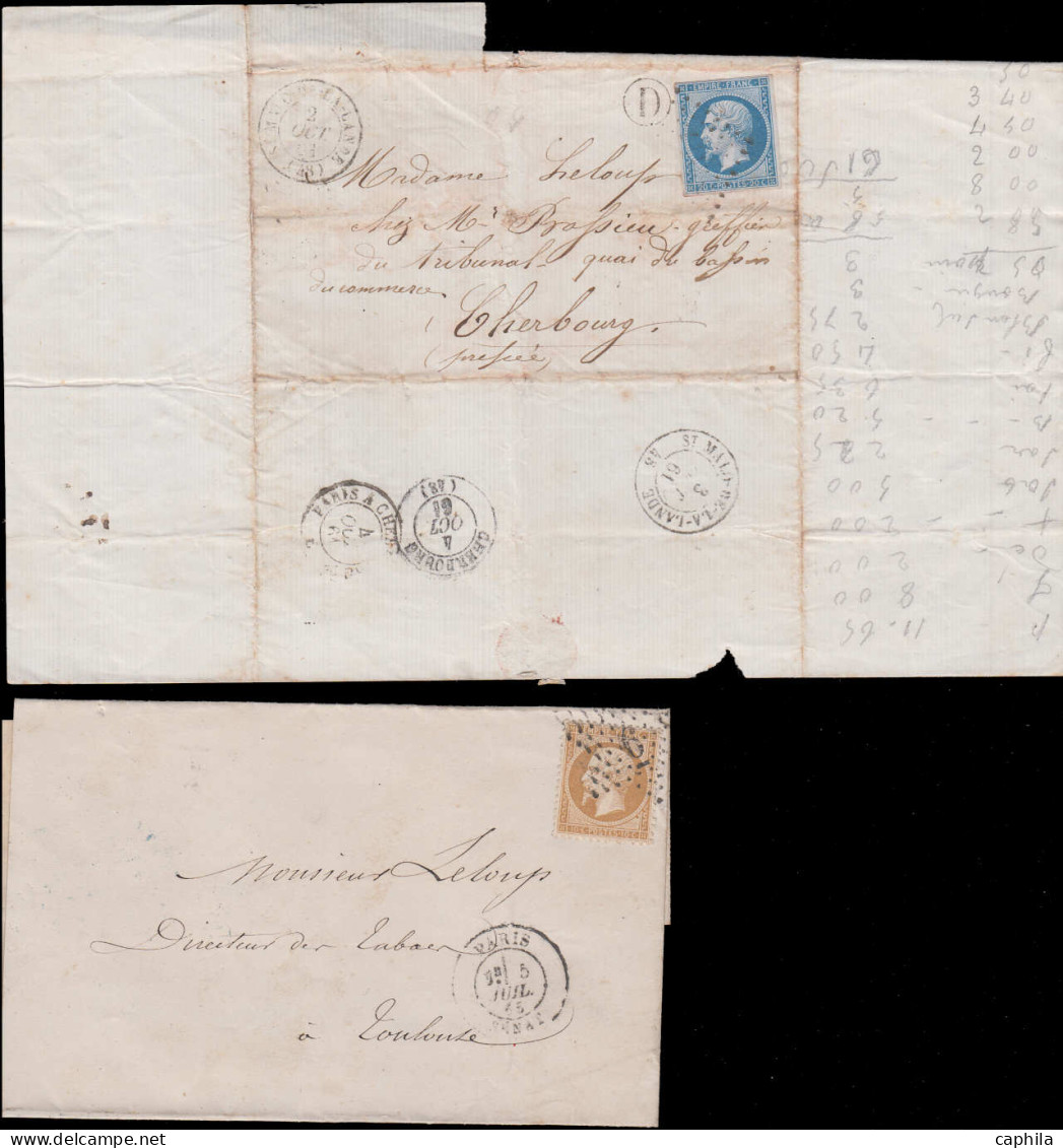 LET FRANCE - Lots & Collections - 14 Lettres Affranchissements Divers Dont Boite Rurale - Collections