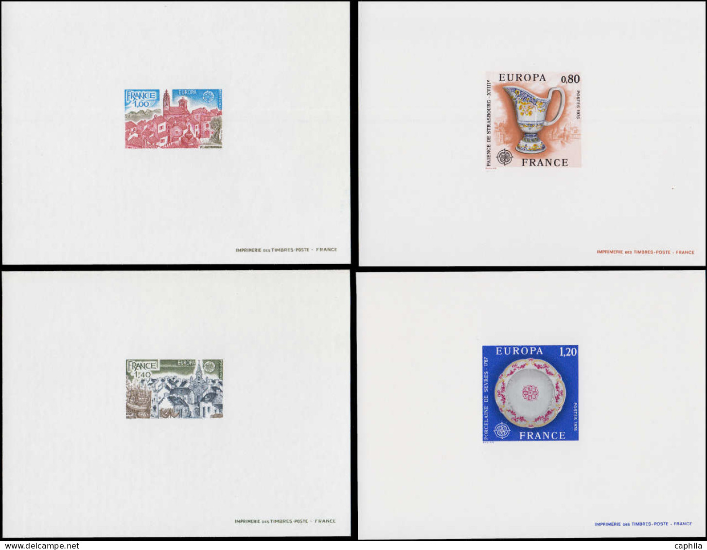 EPL FRANCE - Lots & Collections - 1956, Collection Complète Europa France 1956/1996 En épreuves De Luxe Et Blocs Gommés - Verzamelingen