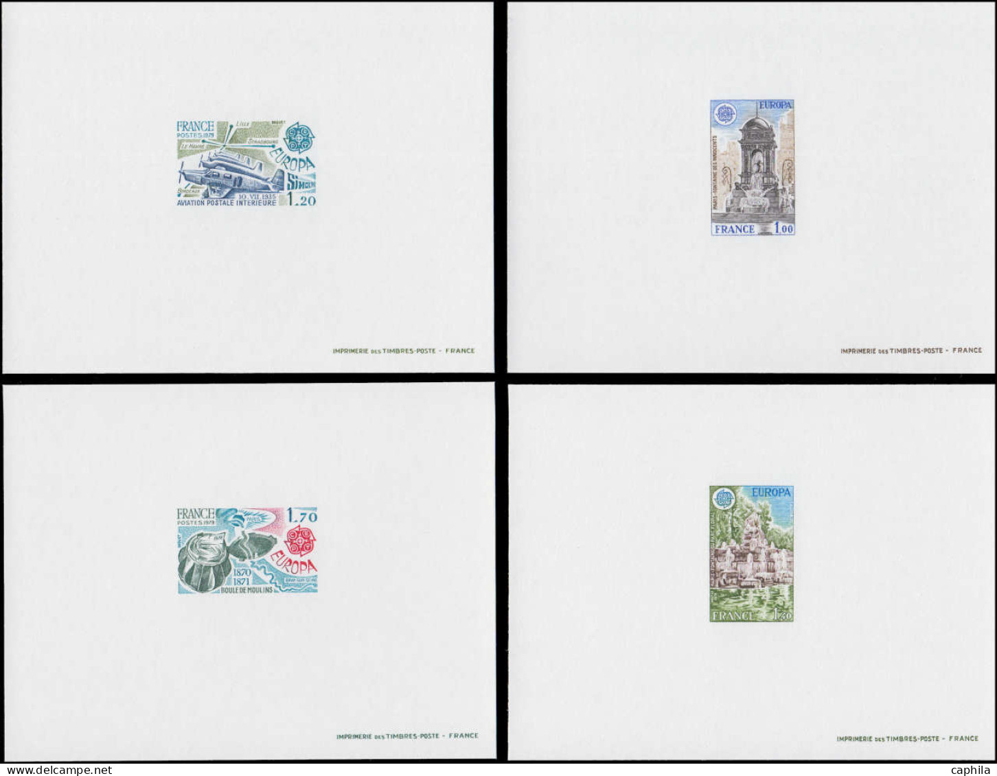 EPL FRANCE - Lots & Collections - 1956, Collection Complète Europa France 1956/1996 En épreuves De Luxe Et Blocs Gommés - Collections