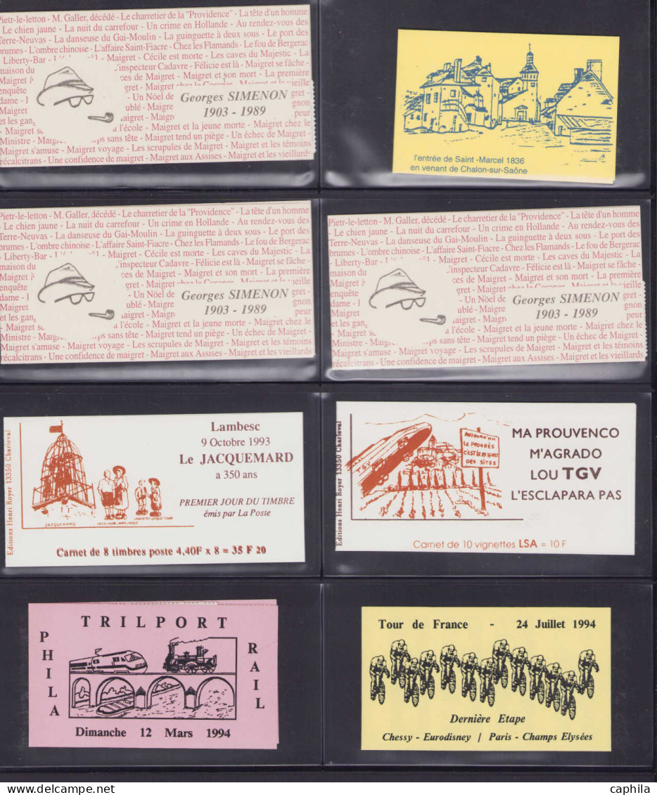 ** FRANCE - Lots & Collections - Collection De Plus De 250 Carnets Privés, Période 1993/1996 - Verzamelingen