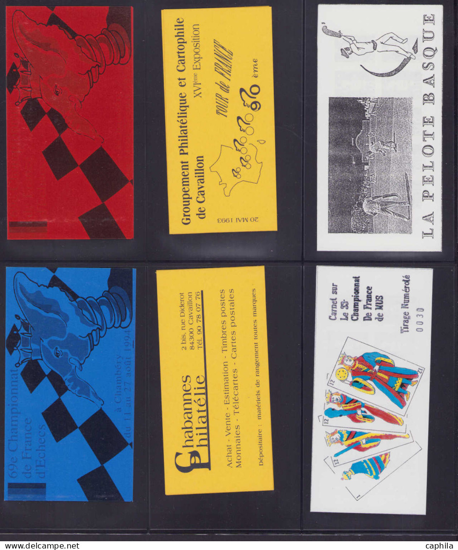 ** FRANCE - Lots & Collections - Collection de plus de 250 carnets privés, période 1993/1996