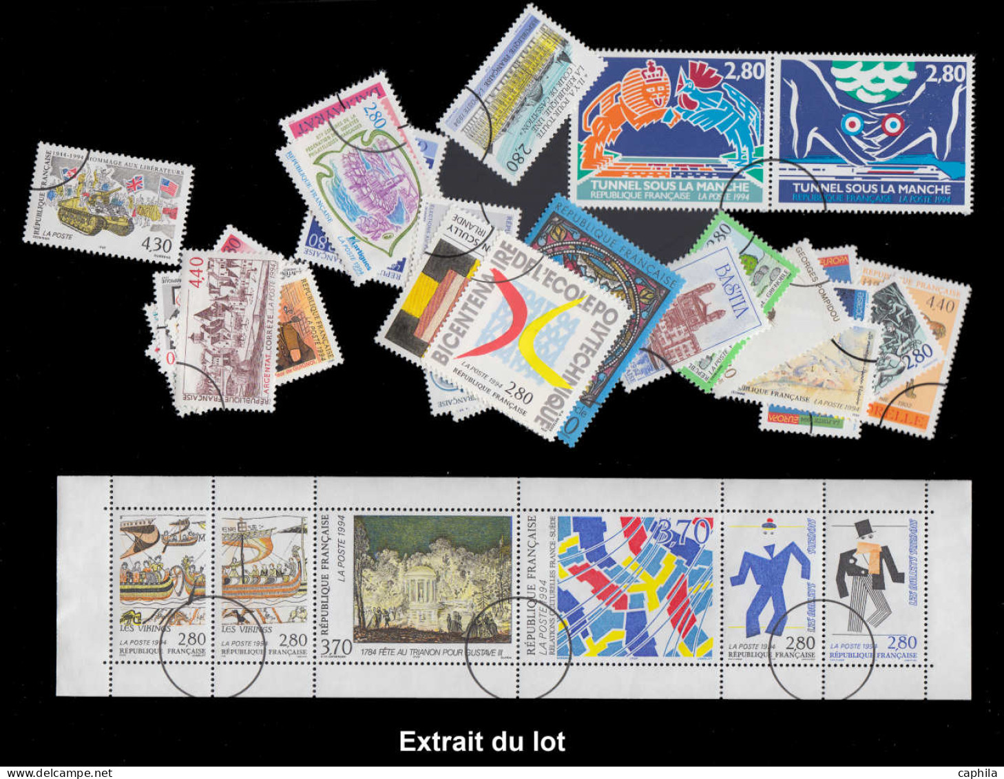 O FRANCE - Lots & Collections - 1994/1996, Lot Par Multiples Avec Cachet "cercle", Annulations Des Postes (nombreux Coll - Collections