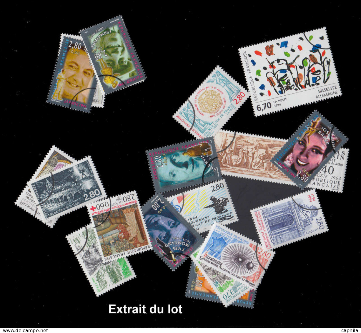 O FRANCE - Lots & Collections - 1994/1996, Lot Par Multiples Avec Cachet "cercle", Annulations Des Postes (nombreux Coll - Collections