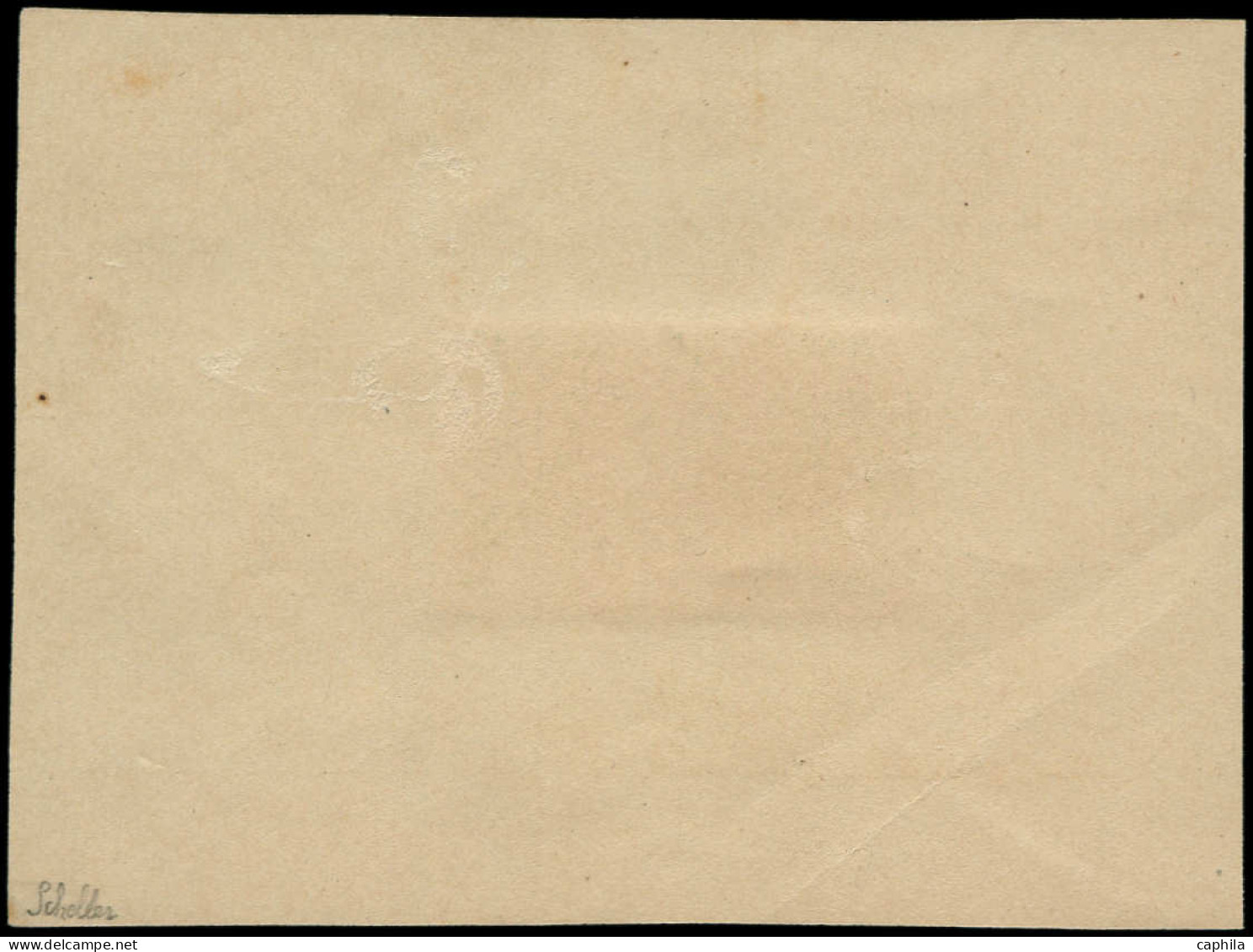 EPA COLONIES SERIES - Poste - 1906, Type Bellay Non Dentelé Rouge S. Vert Sans La Valeur Sur Papier, Signé Scheller - 1906-08 Palmiers – Faidherbe – Ballay