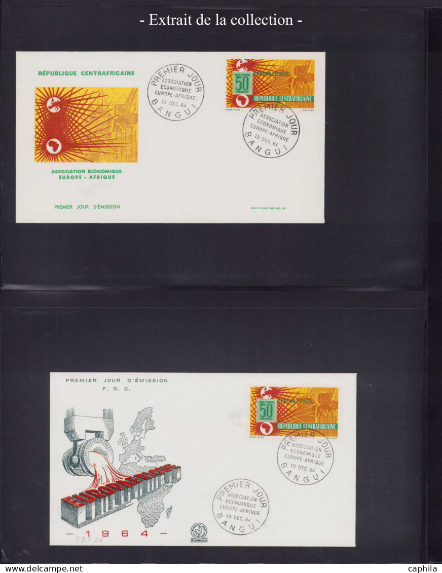 LOT COLONIES SERIES - Poste - 1963/1970, Europafrique, Collection Spécialisée En 2 Albums, Dont 14 épreuves D'artiste, L - Unclassified