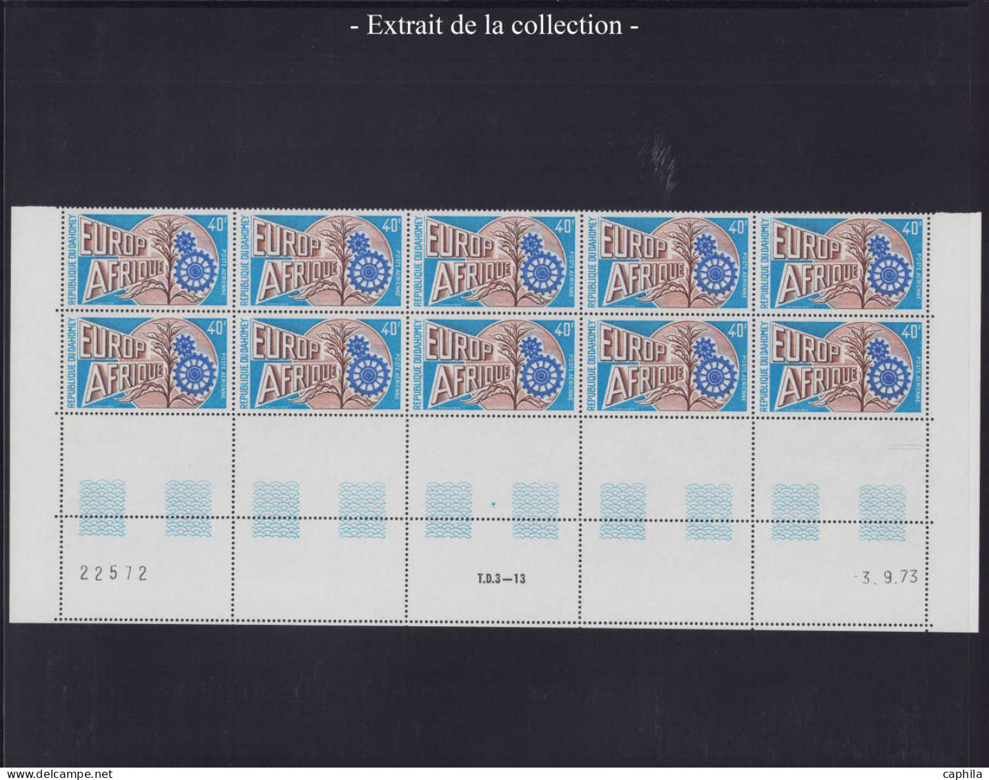 LOT COLONIES SERIES - Poste - 1963/1970, Europafrique, collection spécialisée en 2 albums, dont 14 épreuves d'artiste, l