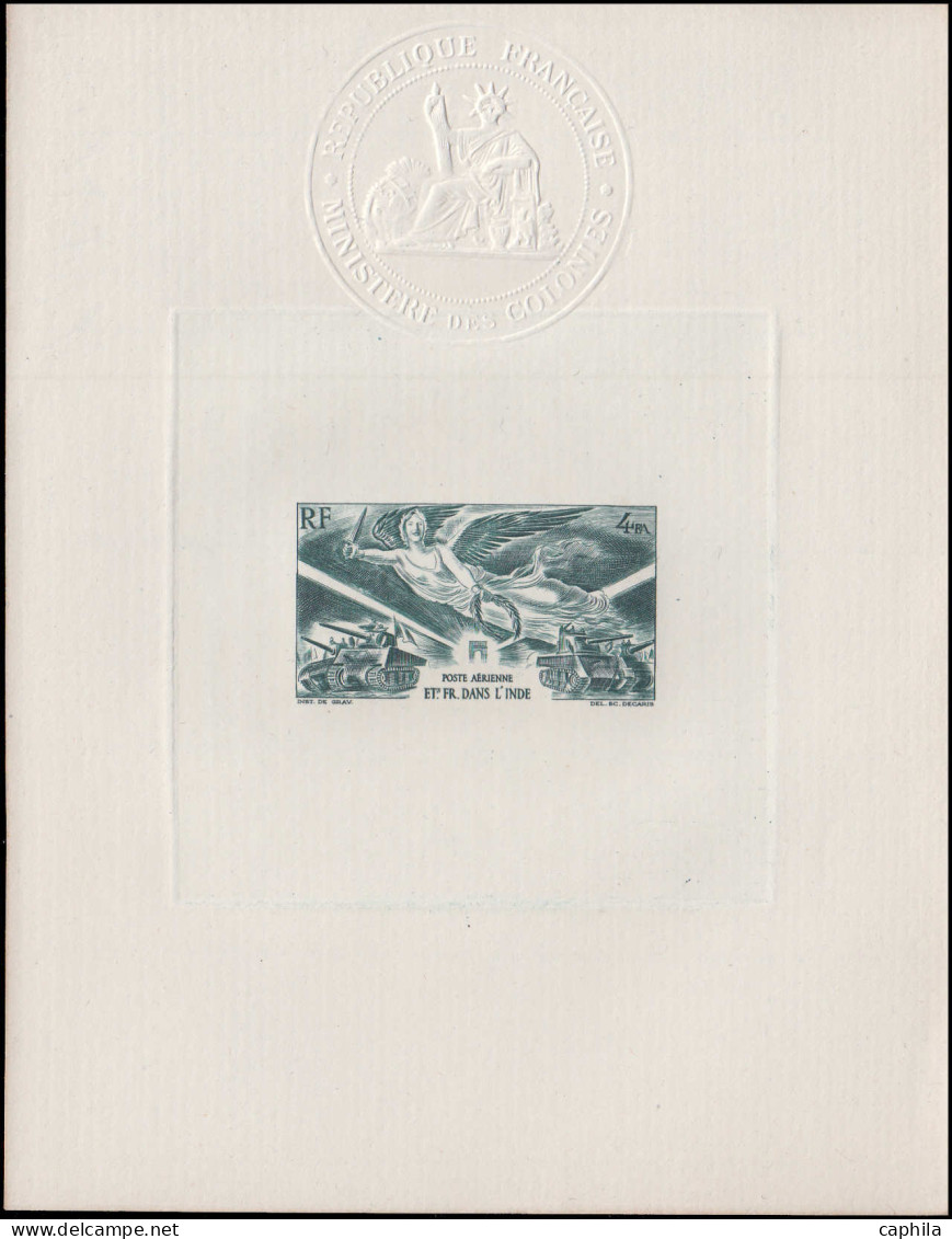 EPL COLONIES SERIES - Poste Aérienne - 1946, Anniversaire de la Victoire, série complète de 15 épreuves de luxe, légère 