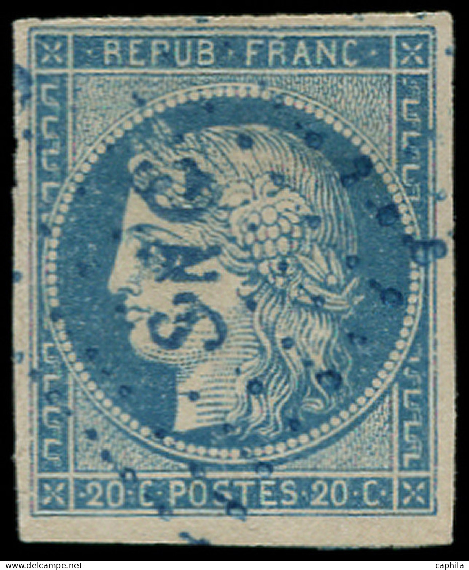 O COLONIES GENERALES - Poste - 12, Oblitération "SNG" En Bleu, Signé Miro: 20c. Bleu - Ceres