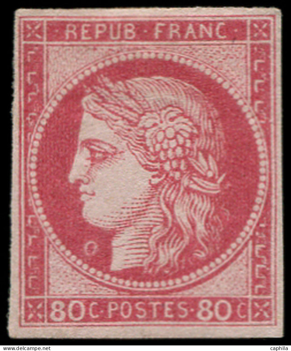 * COLONIES GENERALES - Poste - 21, Anneau De Lune, Signé Brun: 80c. Rose - Cérès