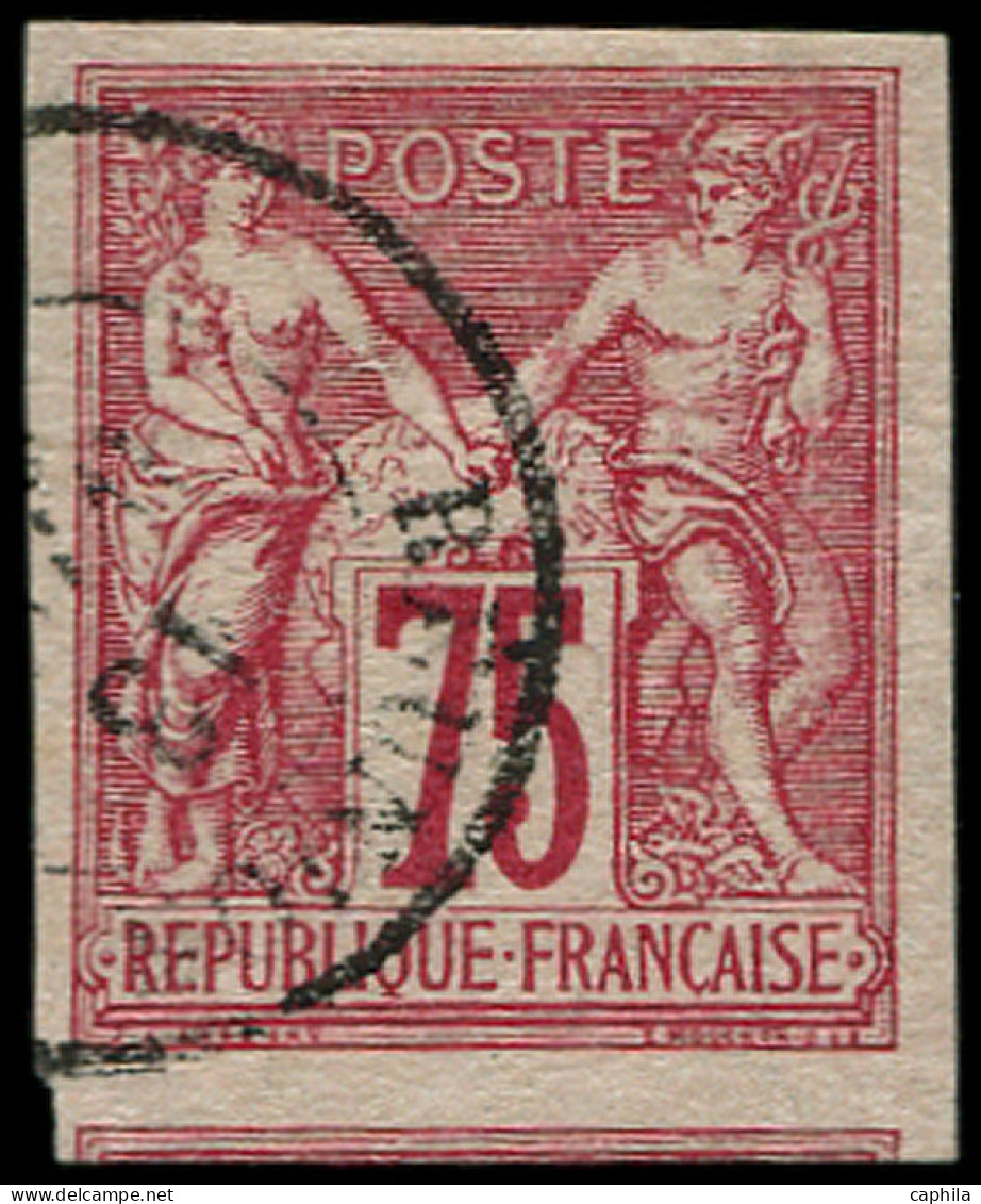O COLONIES GENERALES - Poste - 28, Oblitération Cachet à Date Réunion: 75c. Rose (Maury) - Sage