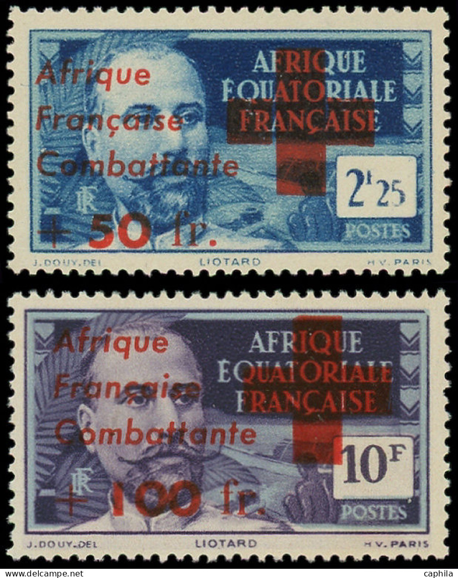 ** AFRIQUE EQUATORIALE - Poste - 165/66, Gomme Coloniale: Croix-Rouge - Autres & Non Classés