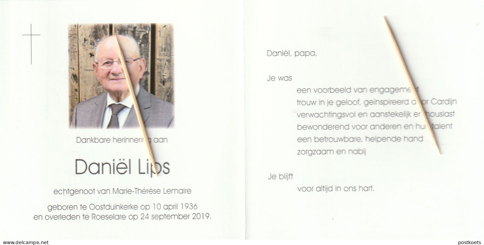 Oostduinkerke, Roeselare, Danel Lips, Lemaire - Devotion Images