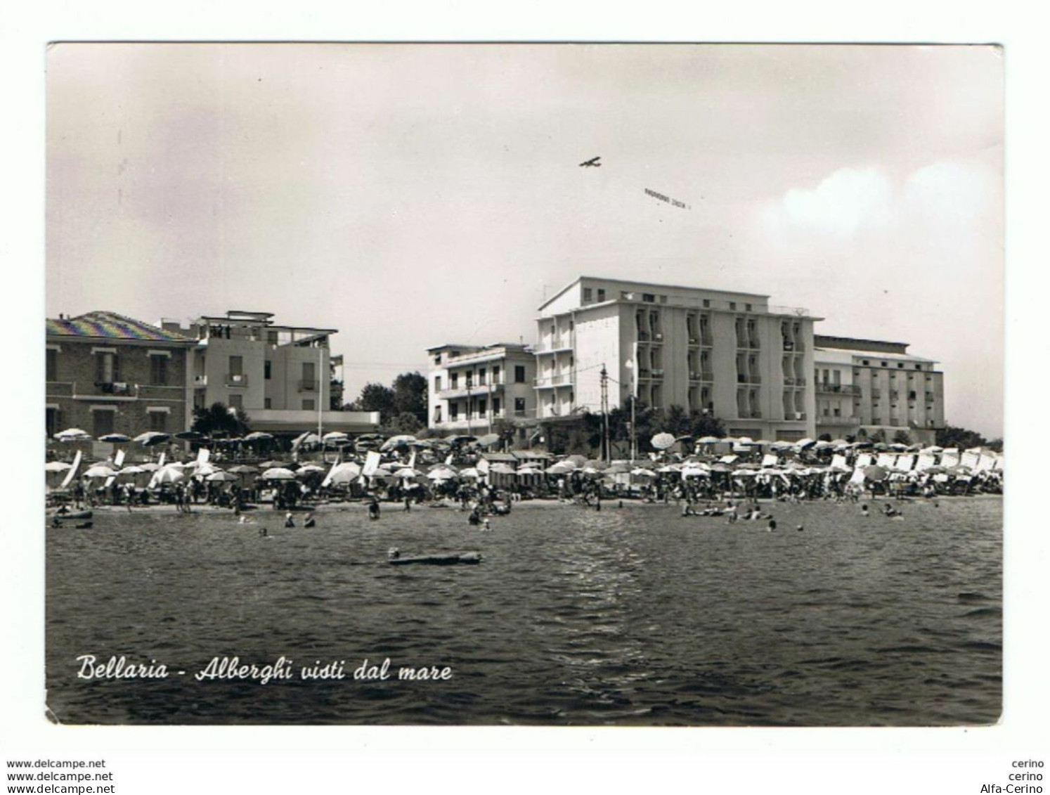 BELLARIA:  ALBERGHI  VISTI  DAL  MARE  -  FOTO  -  PER  L' AUSTRIA  -  FG - Forlì