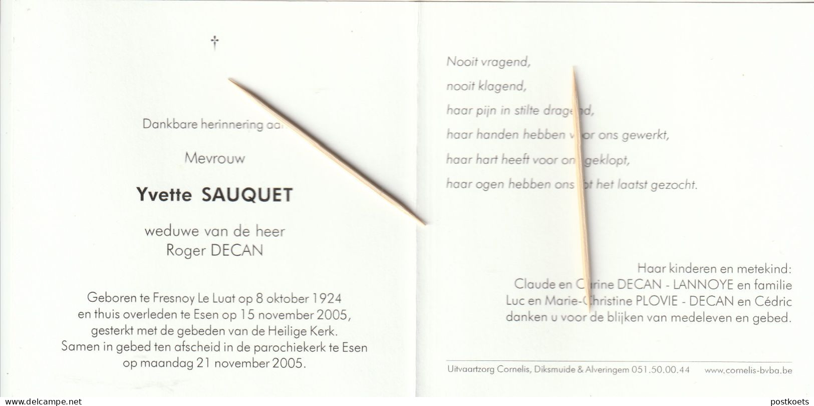 Fresnoy Le Luat, Esen, Yvette Sauquet, Decan - Devotion Images