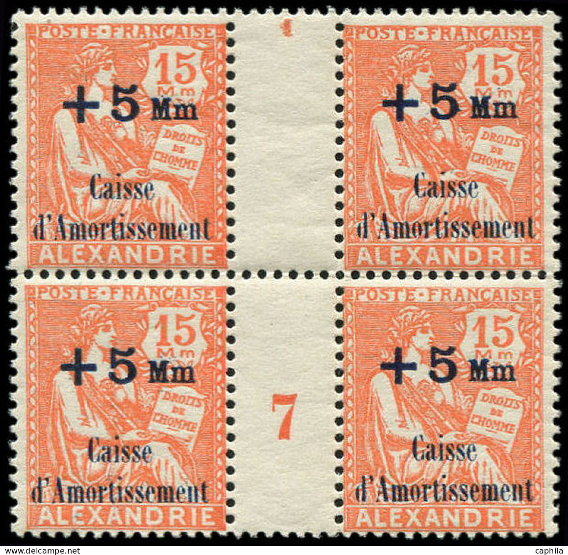 ** ALEXANDRIE - Poste - 81, Bloc De 4 Millésime "7" - Unused Stamps