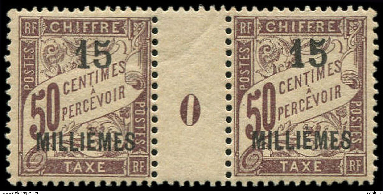 ** ALEXANDRIE - Taxe - 4, Paire Millésime "0": 15m. S. 50c. Lilas - Andere
