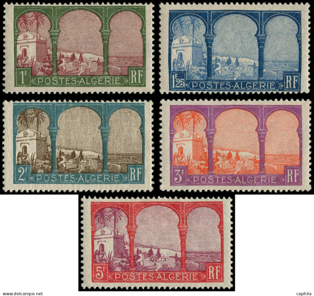 * ALGERIE - Poste - 51b + 53a + 54a + 55a +56b, Tous 5ème Arbre - Unused Stamps