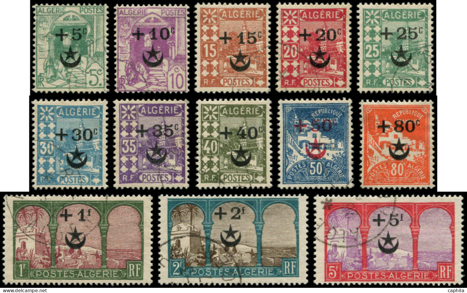 O ALGERIE - Poste - 58/70, Complet 13 Valeurs: Au Profit Des Soldats - Used Stamps