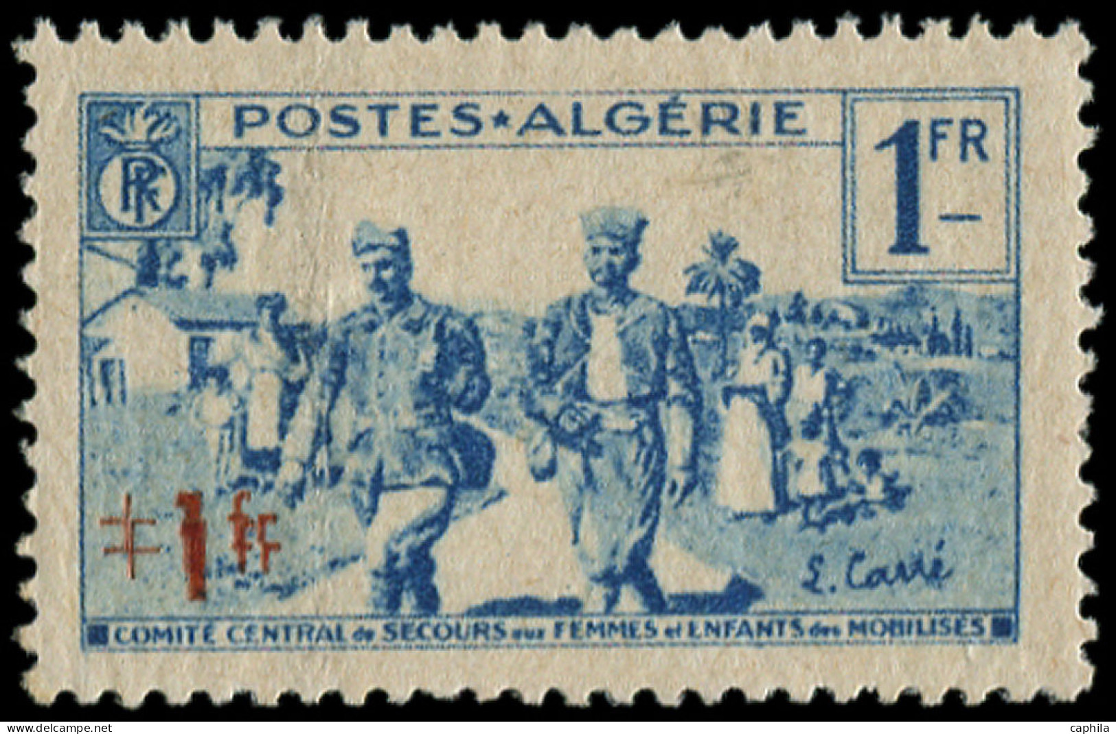 * ALGERIE - Poste - 159a, Signé, Double Surcharge (pli Au Dos) - Ungebraucht