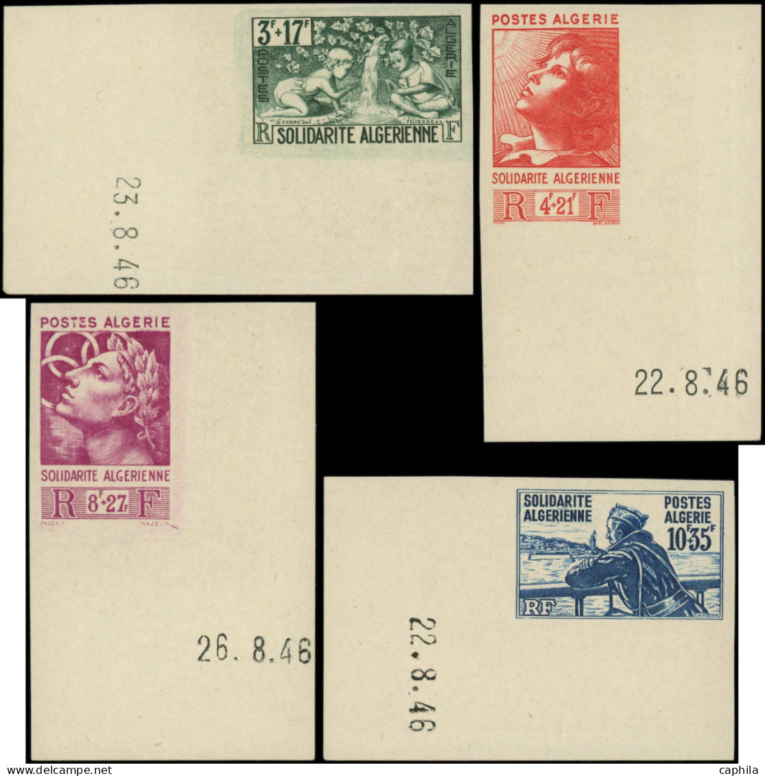 ** ALGERIE - Poste - 249a/ 52, Non Dentelé; Coins Datés: Oeuvres De Solidarité - Unused Stamps