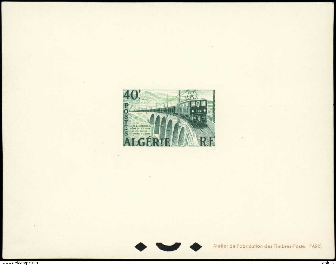EPL ALGERIE - Poste - 340, épreuve De Luxe: Ligne électrifiée Bône à Tébessa - Unused Stamps