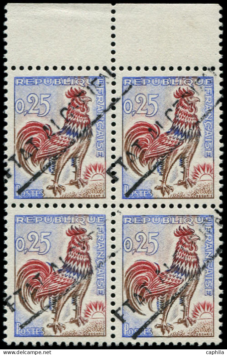 ** ALGERIE - Poste - France 1331, En Bloc De 4 Surcharge "Etat Algérien" Type 0-12: 0.25 Coq - Unused Stamps