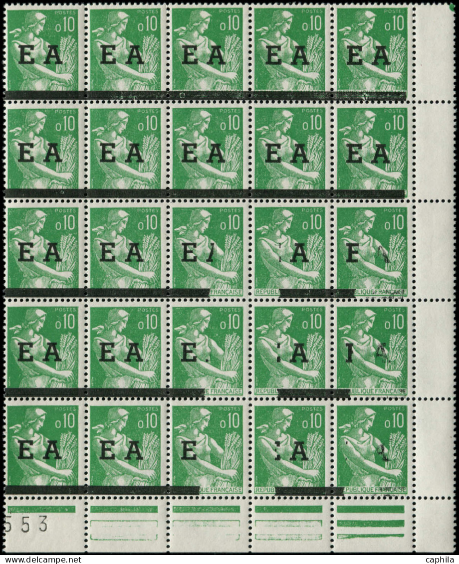 ** ALGERIE - Poste - 359, Bloc De 25 Dont 9 Exemplaires Impression Incomplète - Unused Stamps