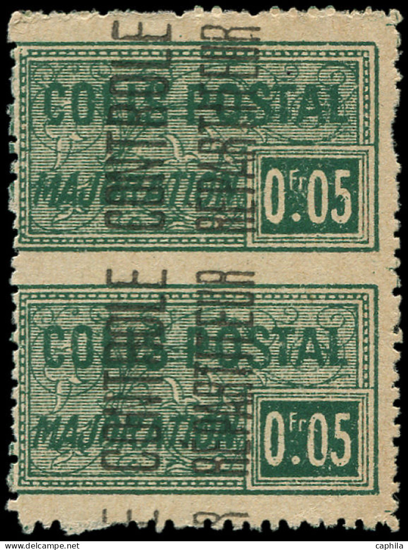 ** ALGERIE - Colis Postaux - 10f, En Paire, Sans Perforation Au Milieu (Maury) - Colis Postaux