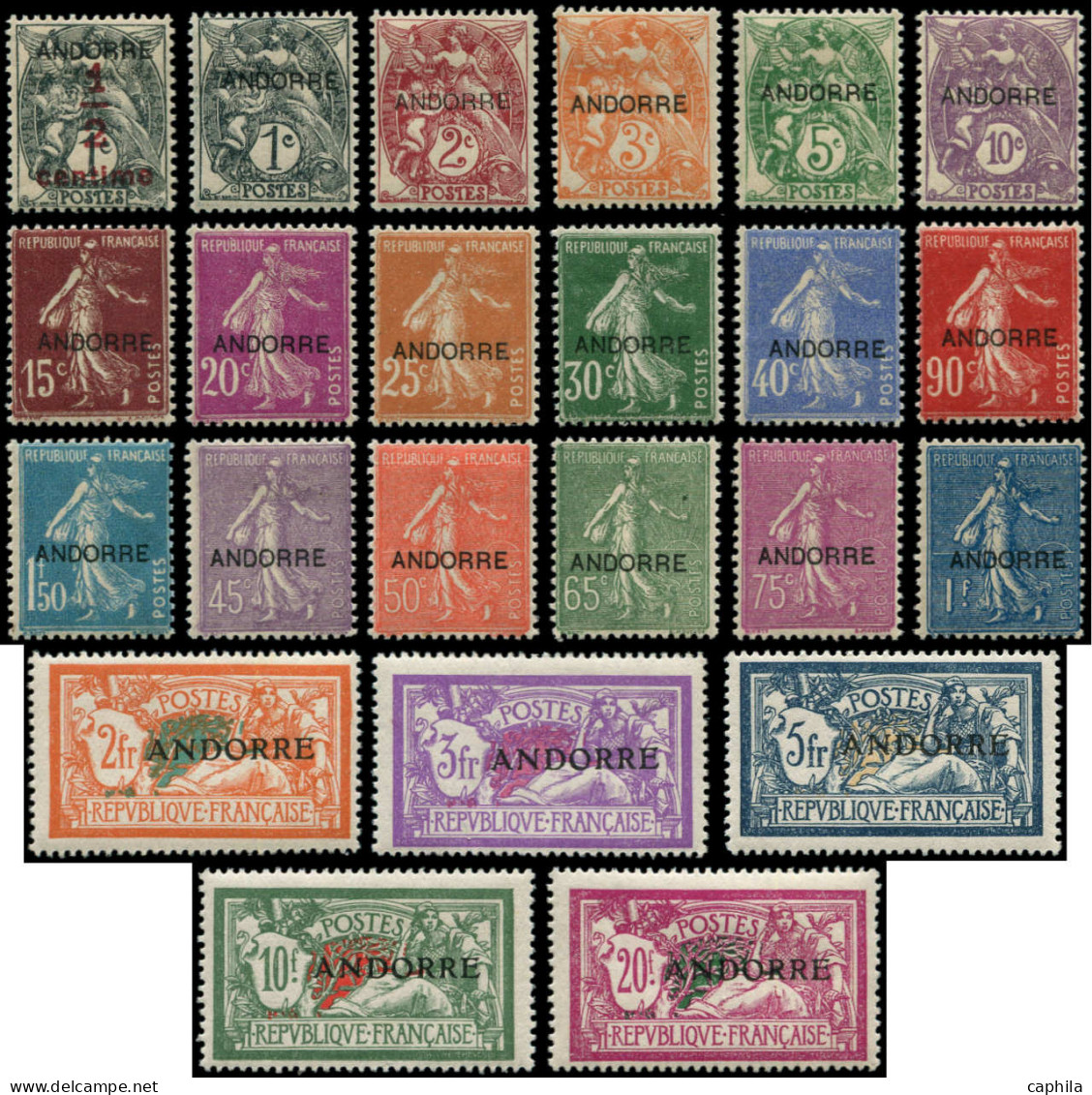 * ANDORRE - Poste - 1/23, Complet, Dont 12/23 Signés Calves - Unused Stamps