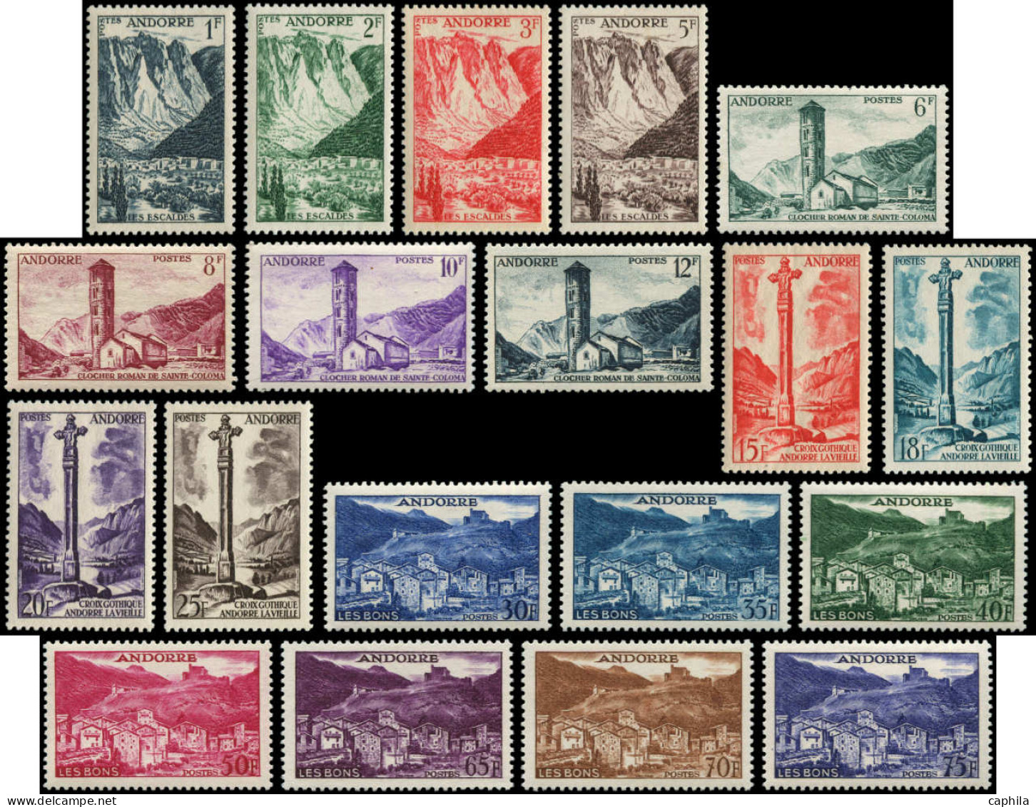 ** ANDORRE - Poste - 138/53, Complet 19 Valeurs - Unused Stamps