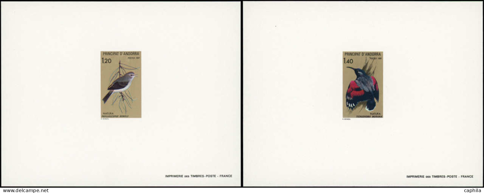 EPL ANDORRE - Poste - 294/95, 2 épreuves De Luxe: Oiseaux (Maury) - Other & Unclassified