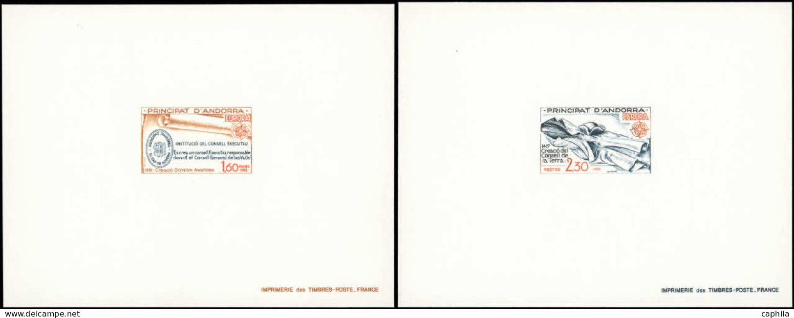 EPL ANDORRE - Poste - 300/01, 2 épreuves De Luxe: Europa 1982 (Maury) - Sonstige & Ohne Zuordnung