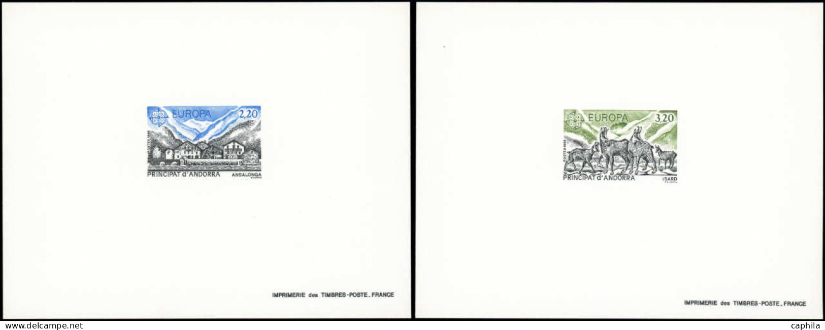 EPL ANDORRE - Poste - 348/49, 2 épreuves De Luxe: Europa 1986, Isards (Maury) - Other & Unclassified