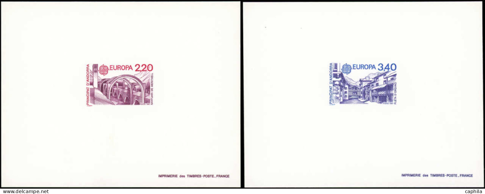 EPL ANDORRE - Poste - 358/59, 2 épreuves De Luxe: Europa 1987 (Maury) - Autres & Non Classés
