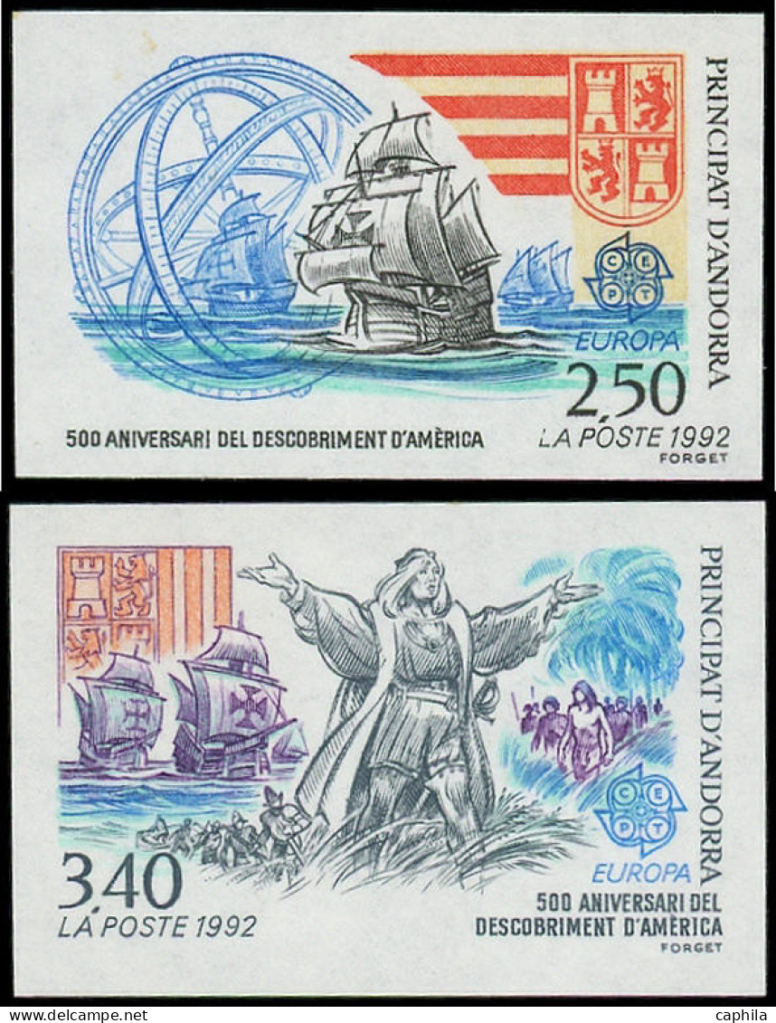 ** ANDORRE - Poste - 417/18, Non Dentelés: Europa 1992, C. Colomb - Other & Unclassified