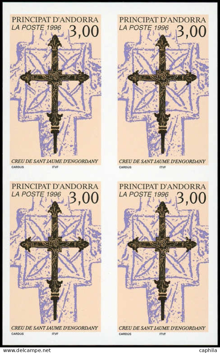 ** ANDORRE - Poste - 473, Bloc De 4 Non Dentelé, (non Répertorié): Croix De Saint Jacques - Sonstige & Ohne Zuordnung