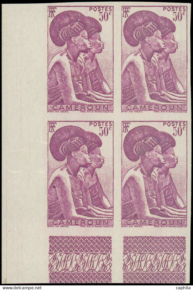 ** CAMEROUN - Poste - 279, Bloc De 4 Non Dentelé, Cdf, Erreur De Couleur: 50c. Lilas Tikar - Other & Unclassified