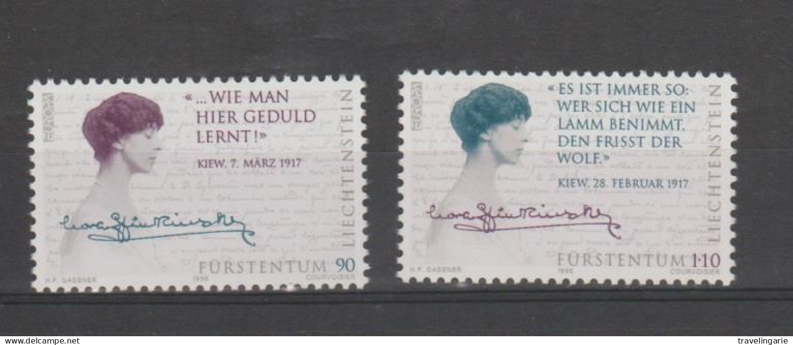 Liechtenstein 1996 Europa Cept - Famous Women ** MNH - Unused Stamps