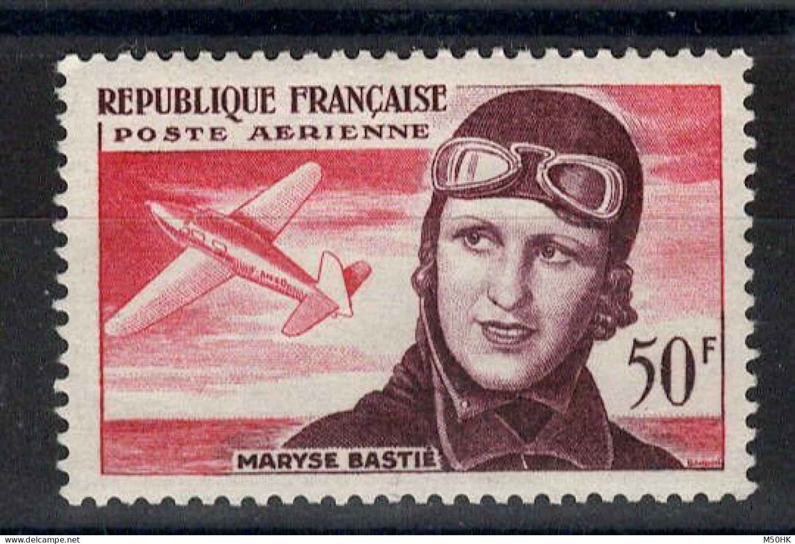 YV PA 34 N** MNH Luxe , Maryse Bastié , Cote 8 Euros - 1927-1959 Mint/hinged