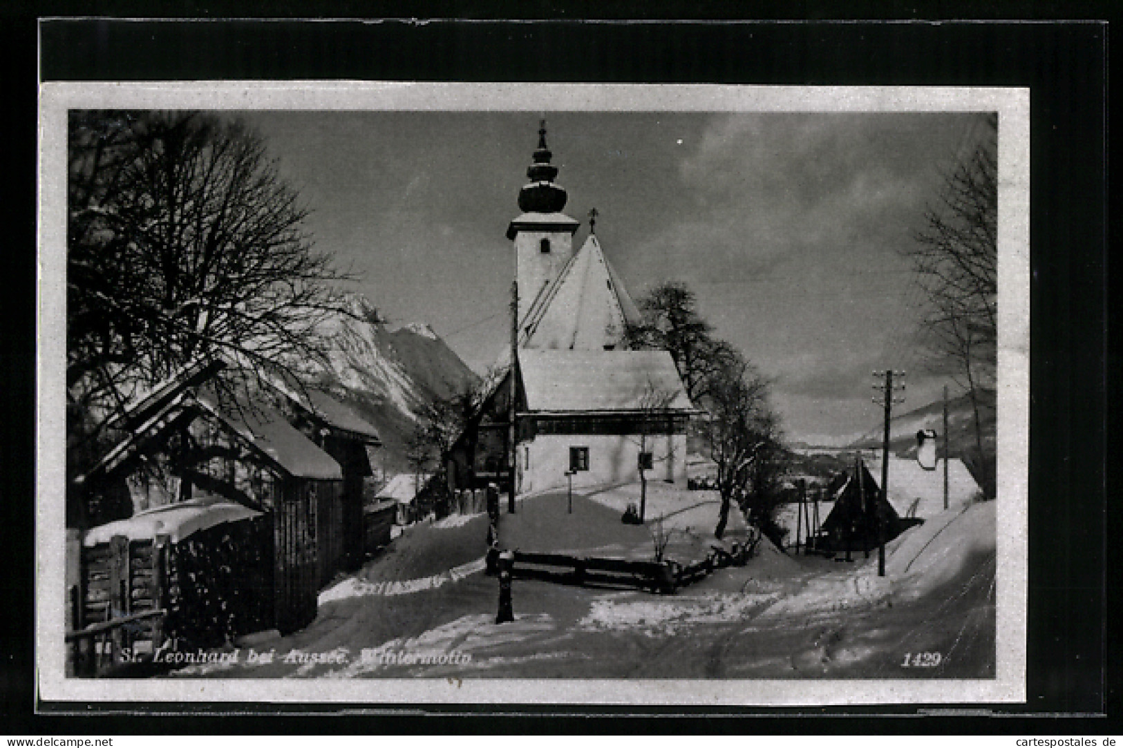 AK Bad Aussee, Kirche St. Leonhard Im Schnee  - Sonstige & Ohne Zuordnung