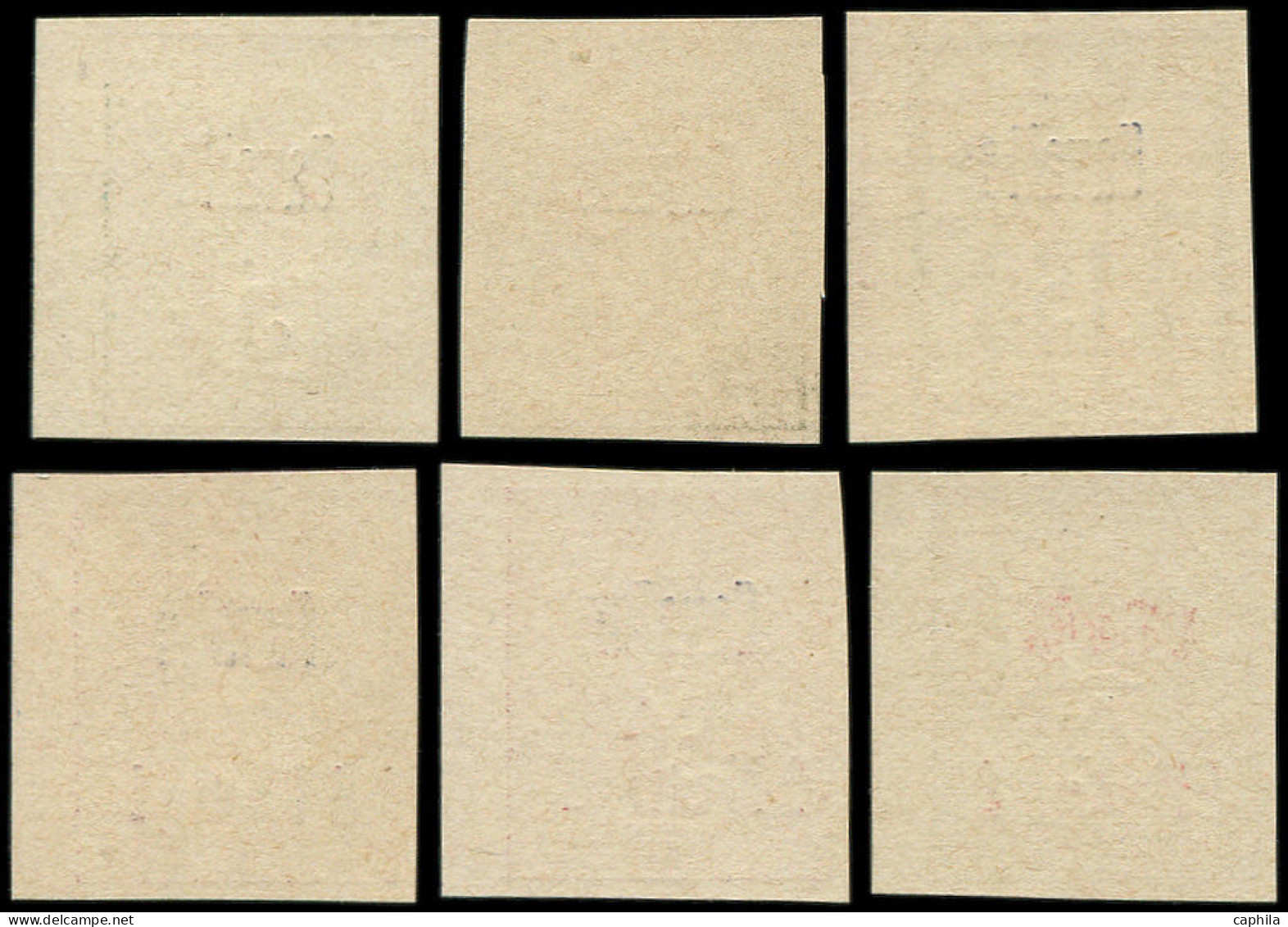 (*) CAVALLE - Poste - 1 + 3 + 5/8, Série Complète De 6 Non Dentelés Sur Papier épais (ni Carton, Ni Bristol), Type II, B - Autres & Non Classés