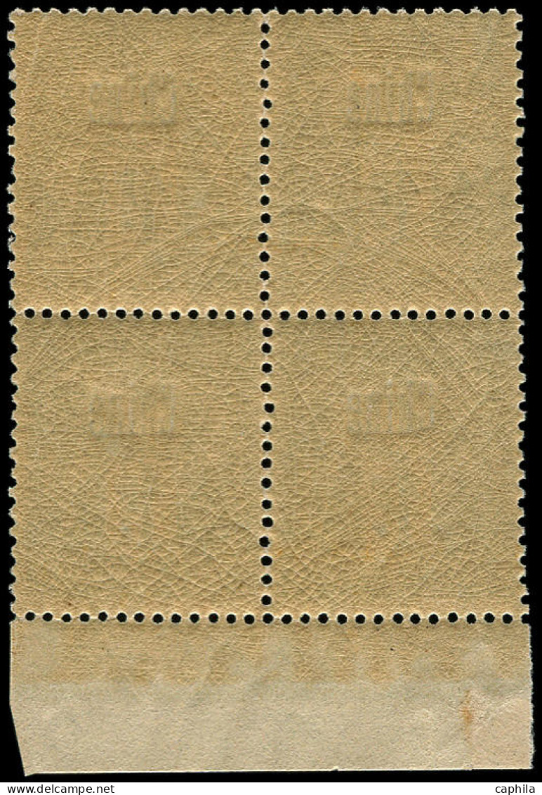 ** CHINE FRANCAISE - Poste - 14, Bloc De 4, Bdf: 1f. Bronze - Unused Stamps