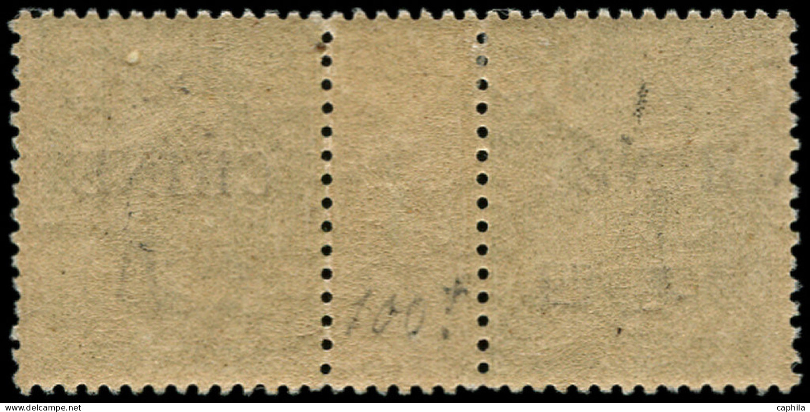 * CHINE FRANCAISE - Poste - 72, Paire Millésime "4": 1f. Olive - Unused Stamps
