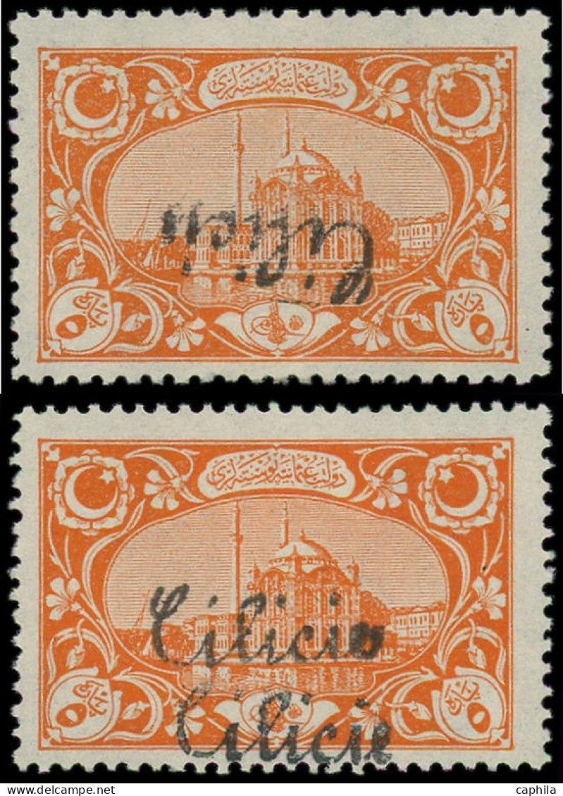 * CILICIE - Poste - 55a + C, Surcharge Double + Renversée, Signé Pavoille: 5pa. Orange - Unused Stamps