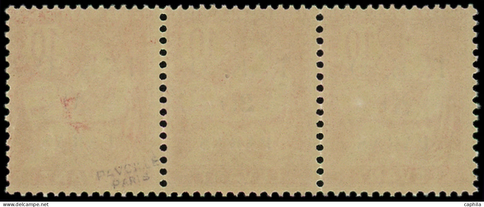 ** CILICIE - Poste - 77i, Bande De 3, Les 3 Types Se Tenant: 20pa. S. 10c. Rose - Unused Stamps