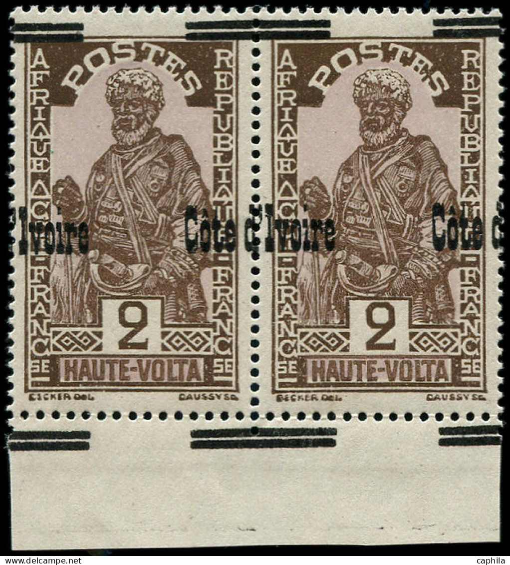 ** COTE D'IVOIRE - Poste - 88, Paire Surcharge à Cheval, Bdf - Unused Stamps