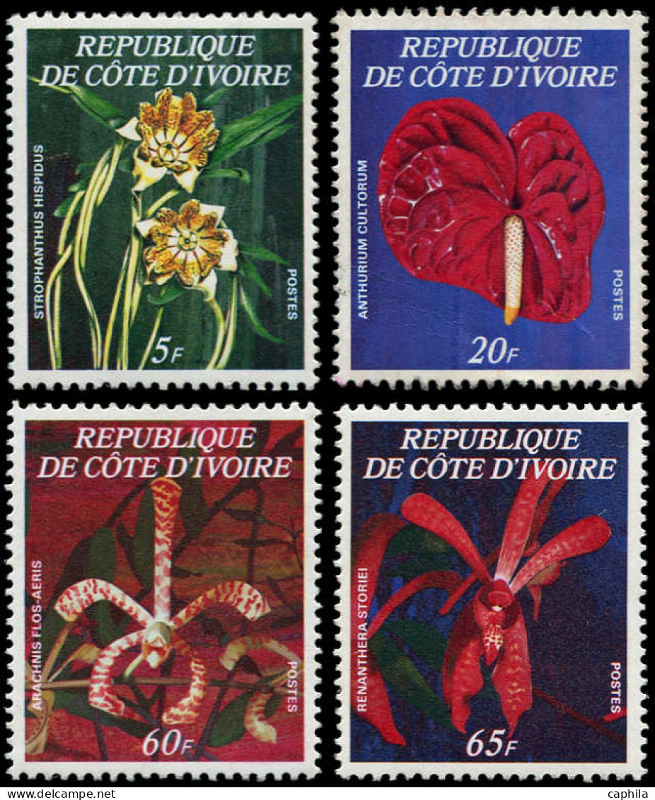 ** COTE D'IVOIRE - Poste - 462A/62D, Complet, 4 Valeurs: Fleurs - Neufs