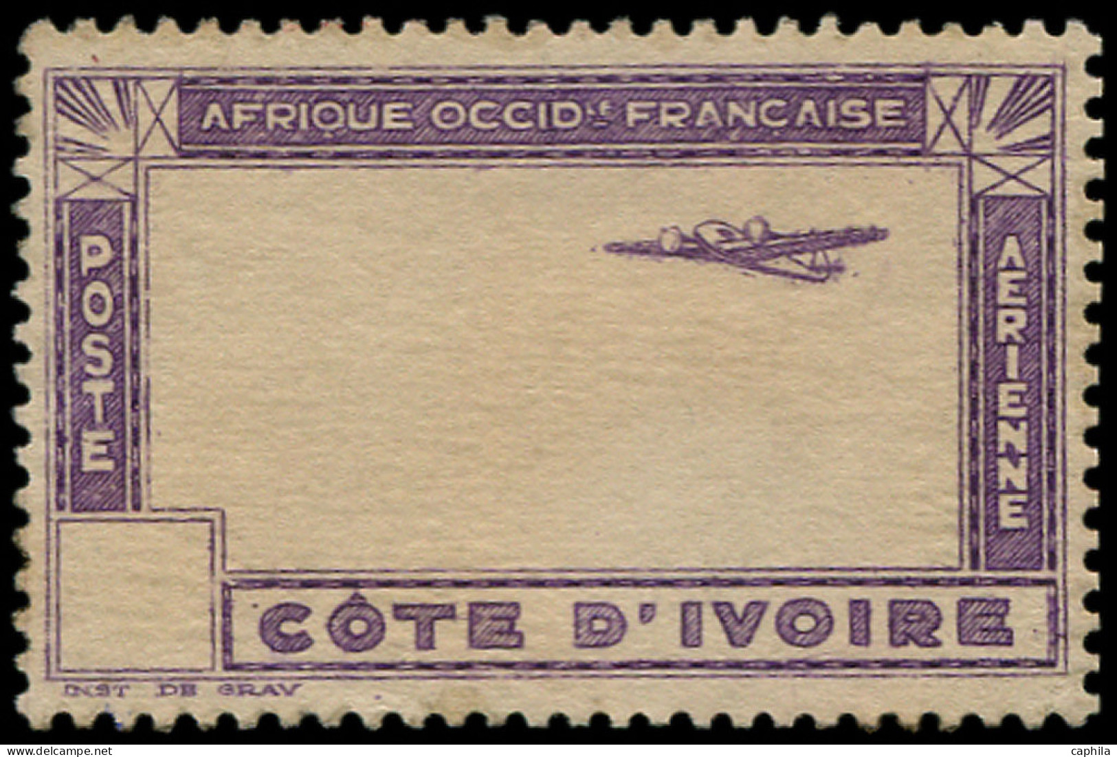 * COTE D'IVOIRE - Poste Aérienne - 15, Centre Et Valeur Absents, Gomme Non Originale - Ungebraucht